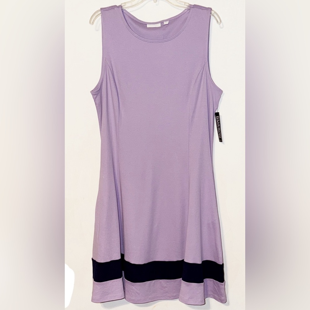 New York & Co. Sleeveless Lavender and Black Dress NWT SZ XL